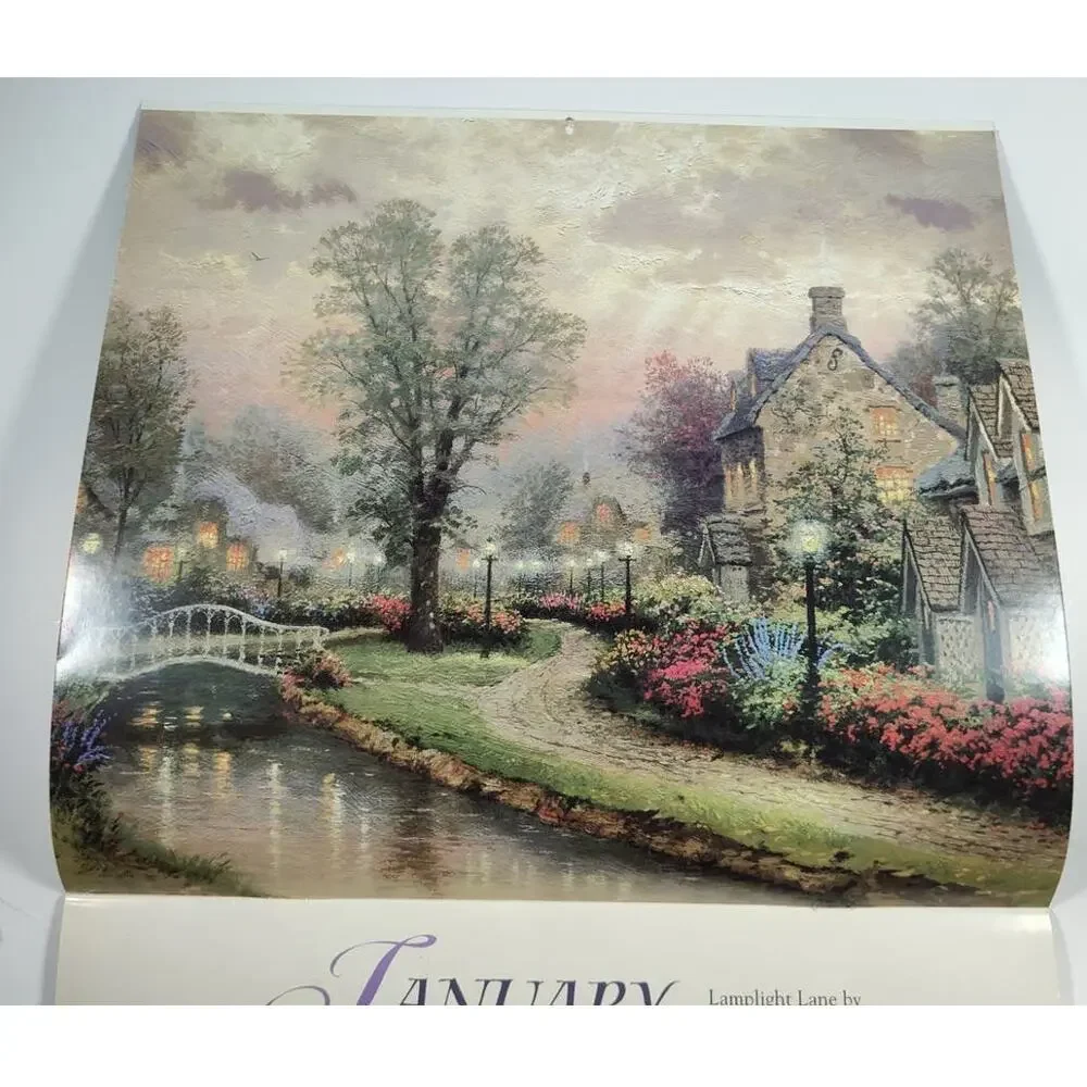 Thomas Kinkade Painter of Light Paintings Wall Calendar 1995 Frameable Artwork